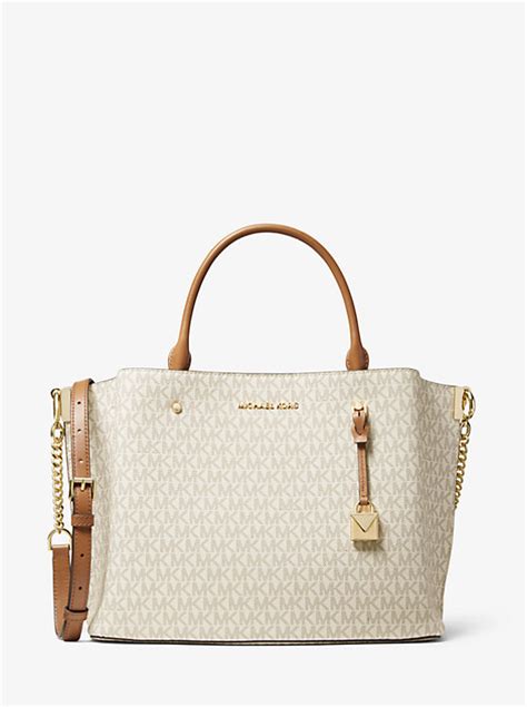 arielle large logo satchel michael kors|Arielle Large Logo Satchel .